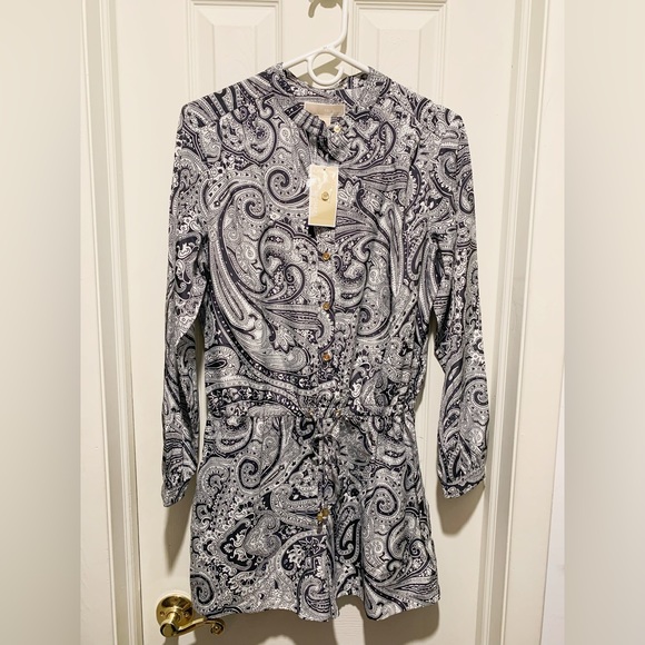 MICHAEL by Michael Kors Vintage black and white paisley romper - Picture 1 of 3